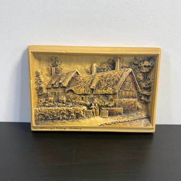 Vintage Osborne Ivorex Plaque Ann Hathaways Cottage - Picture 10 of 10